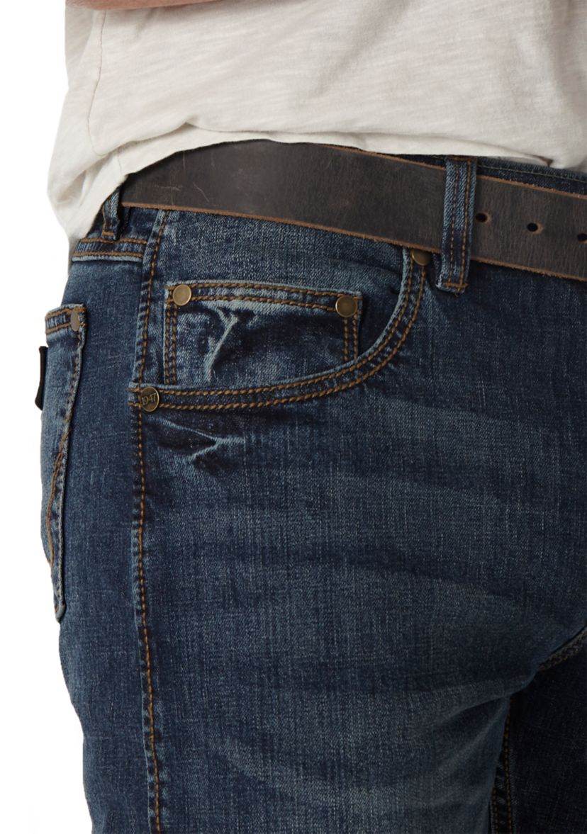 Mens Retro Slim Straight Jeans