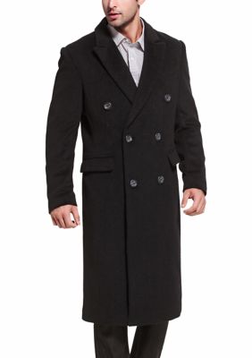 BGSD Menâs Josh Wool Blend Double Breasted Long Coat