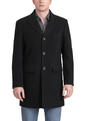 BGSD Menâs Marc Wool Blend Walking Coat, Black, Medium
