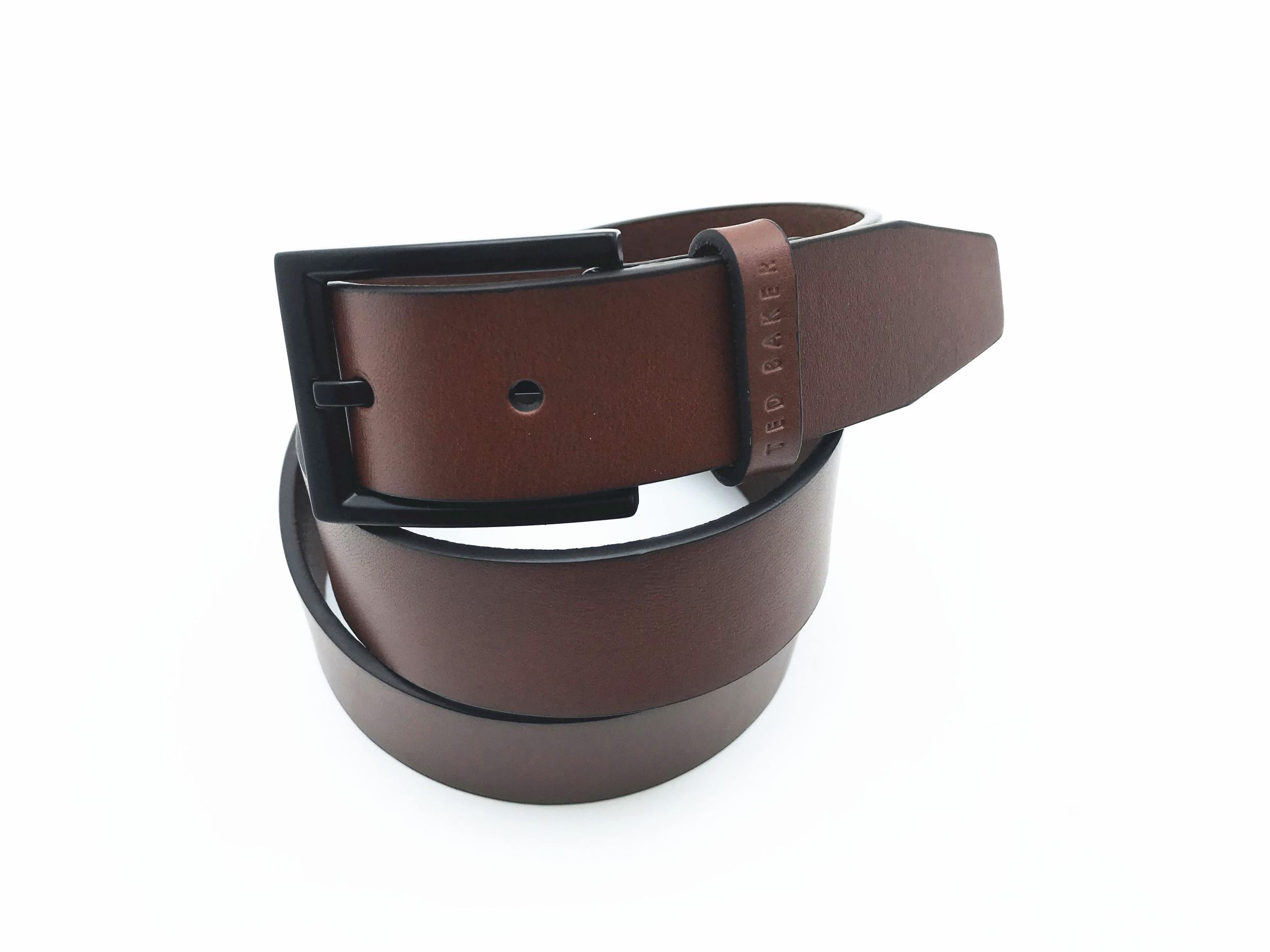 Ted Baker Cognac Reversible Leather Belt | Belk display picture 1