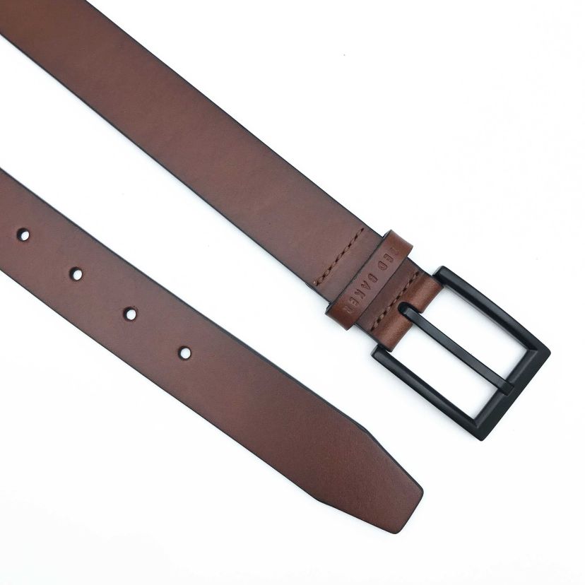 Cognac Reversible Leather Belt