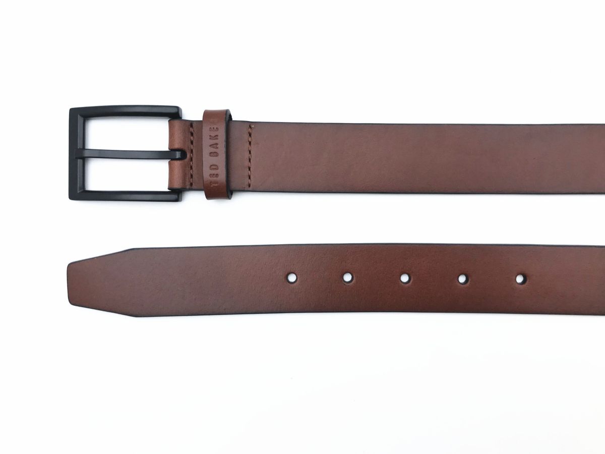 Cognac Reversible Leather Belt
