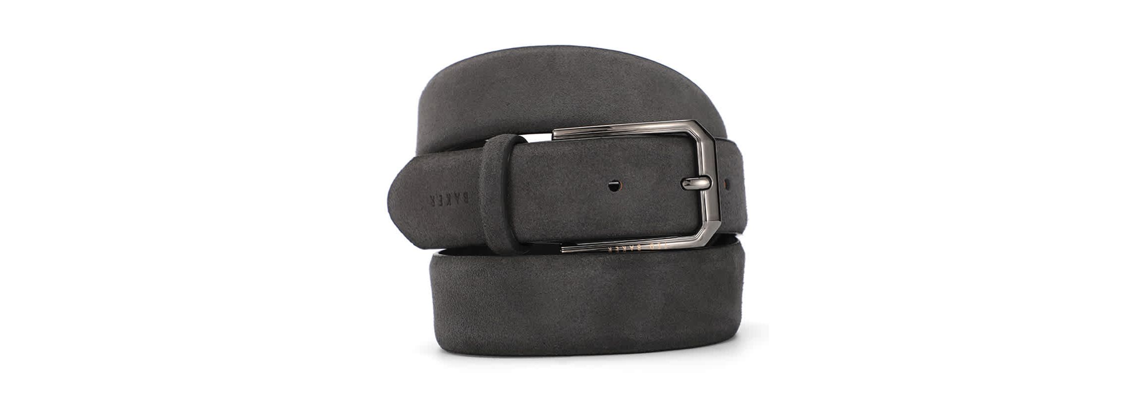 Charcoal Suede Leather Belt