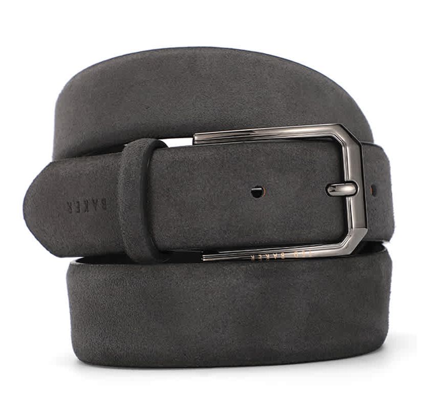 Charcoal Suede Leather Belt