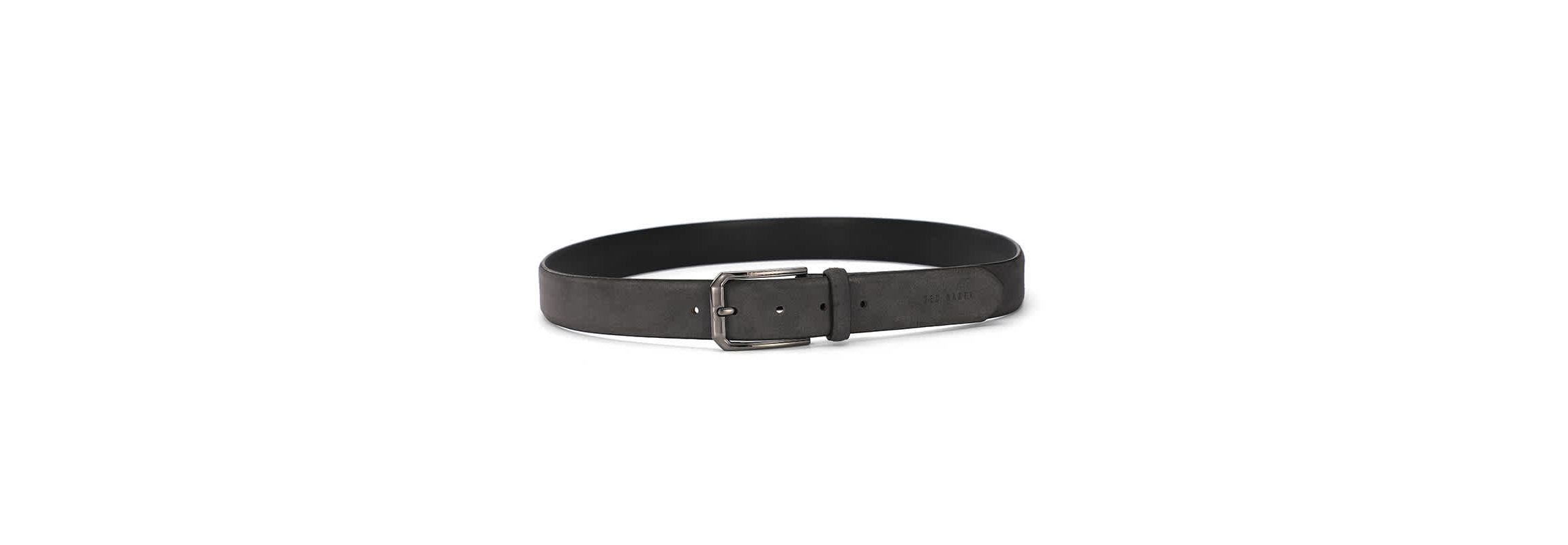 Charcoal Suede Leather Belt