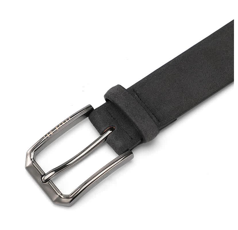 Charcoal Suede Leather Belt