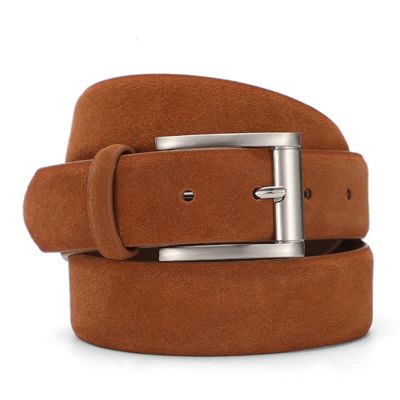 Ted Baker Men’s Chestnut Suede Leather Belt