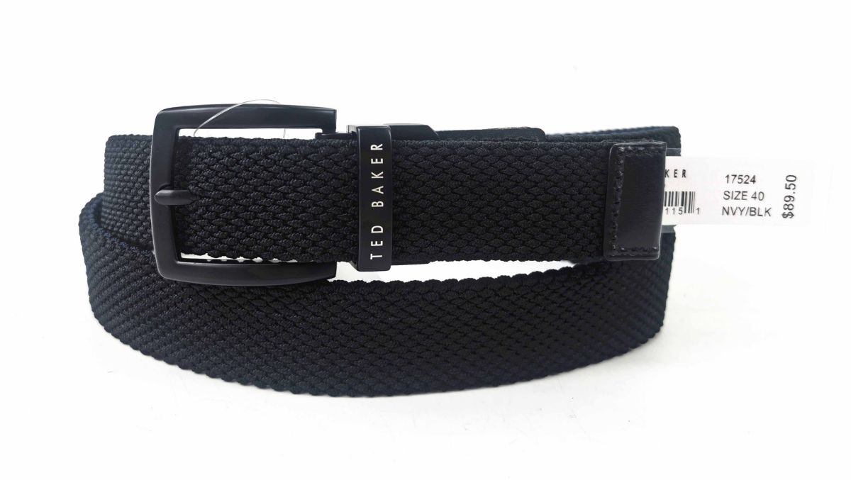 Reversible Black Logo Inside Double Loop Leather Belt