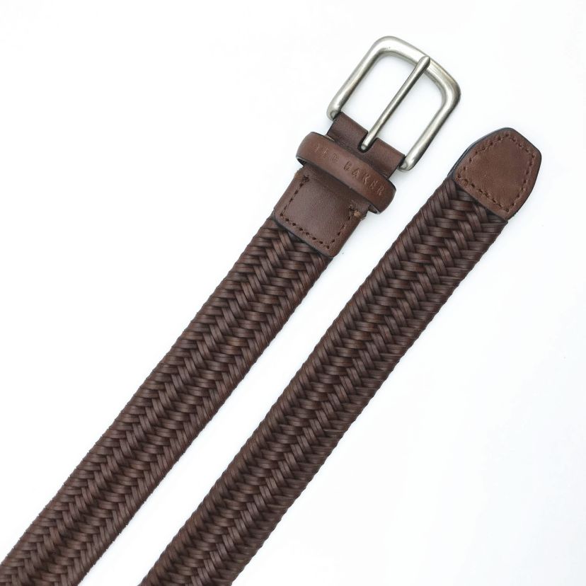 Reversible Black Logo Inside Double Loop Leather Belt