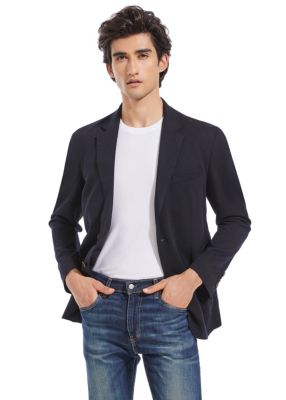 Lucky Brand Mens Black Knit Jacket 48 Long