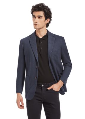 Lucky Brand Mens Navy Knit Jacket Navy Blue 46 Long