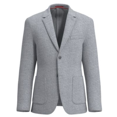 Lucky Brand Mens Grey Heather Pique Knit Sportcoat 46 Regular