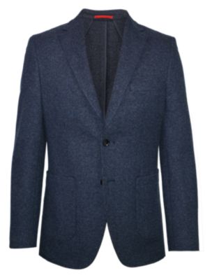 Lucky Brand Mens Navy Solid Sport Coat Navy Blue 46 Regular