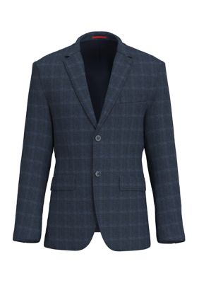 Lucky Brand Mens Tech Seersucker Plaid Jacket 48 Long