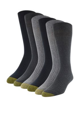 Gold Toe Men's 6-Pack Stanton Socks, 10 - 13