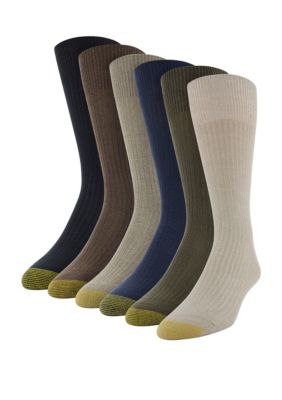 Gold Toe Men's 6-Pack Stanton Socks, 10 - 13
