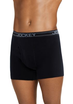 Jockey Men's Everyday Casual Cotton Blend 5" Boxer Briefs - 4 Pack