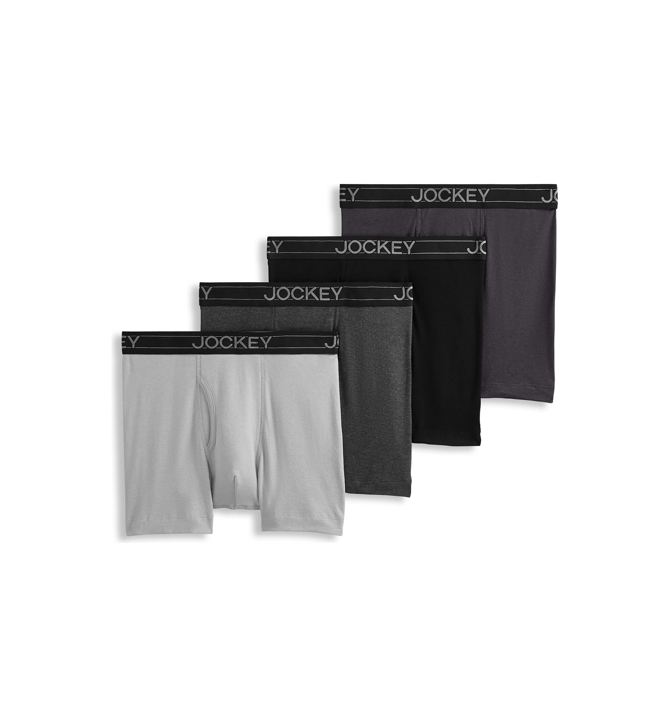 Everyday Casual Cotton Blend 5" Boxer Briefs - 4 Pack