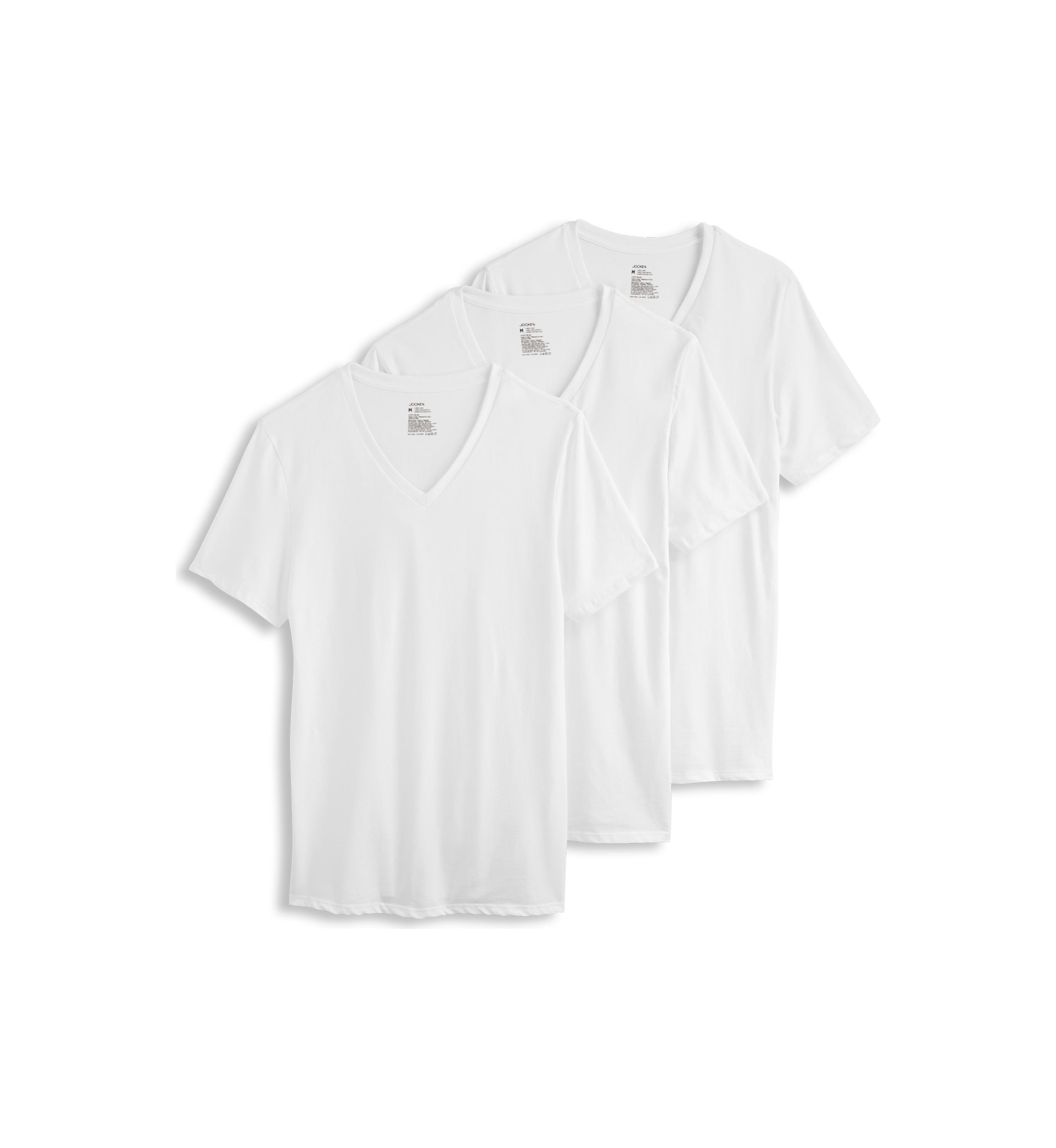 Cotton Stretch V- Neck T-Shirt - 3 Pack