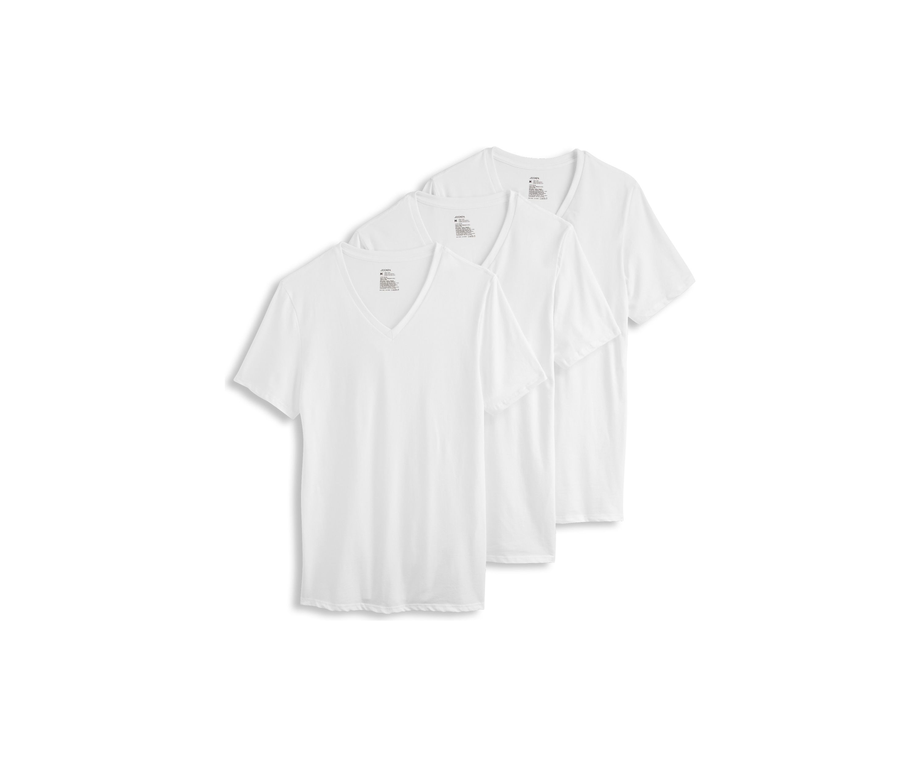 Cotton Stretch V- Neck T-Shirt - 3 Pack