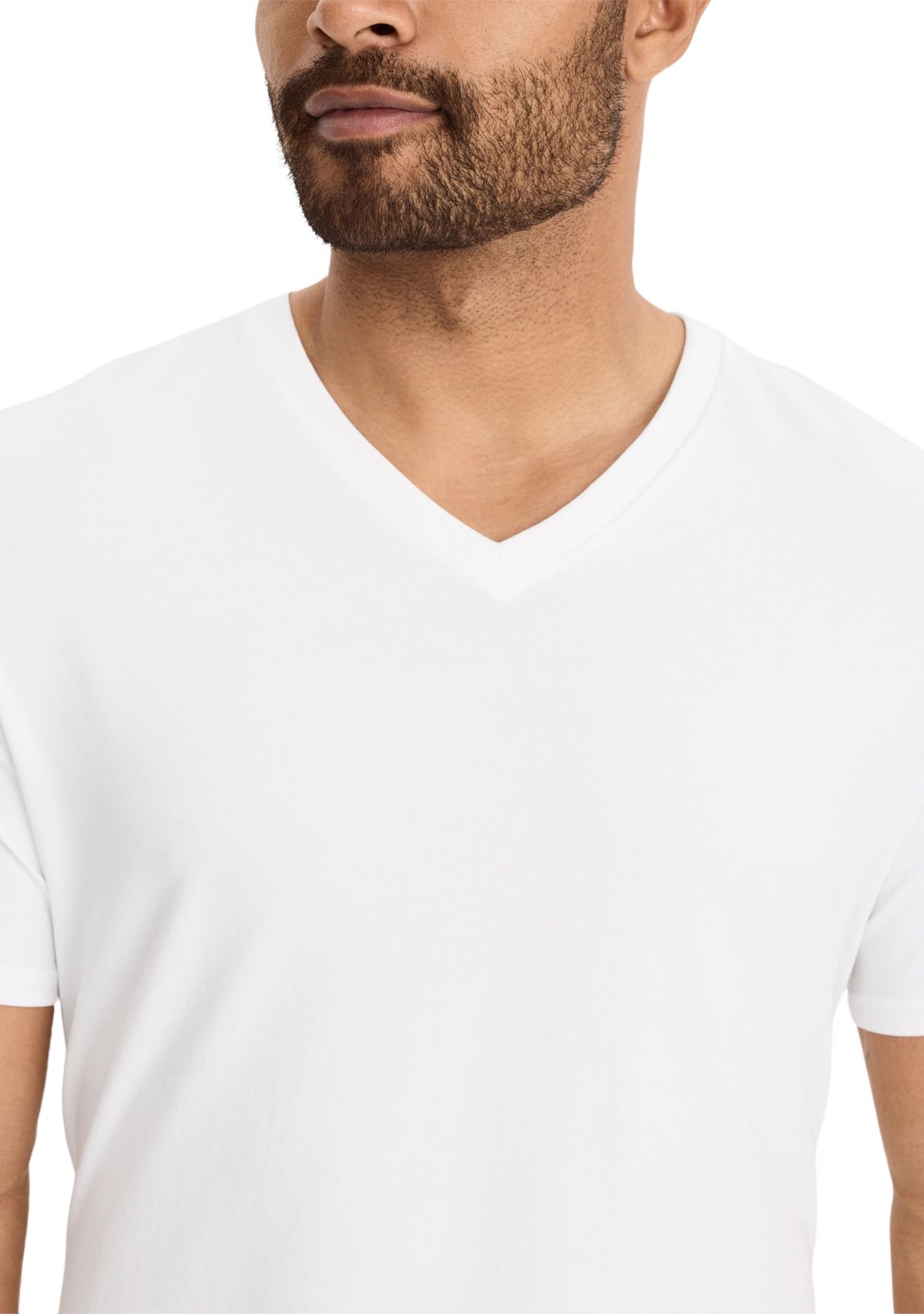 Cotton Stretch V- Neck T-Shirt - 3 Pack