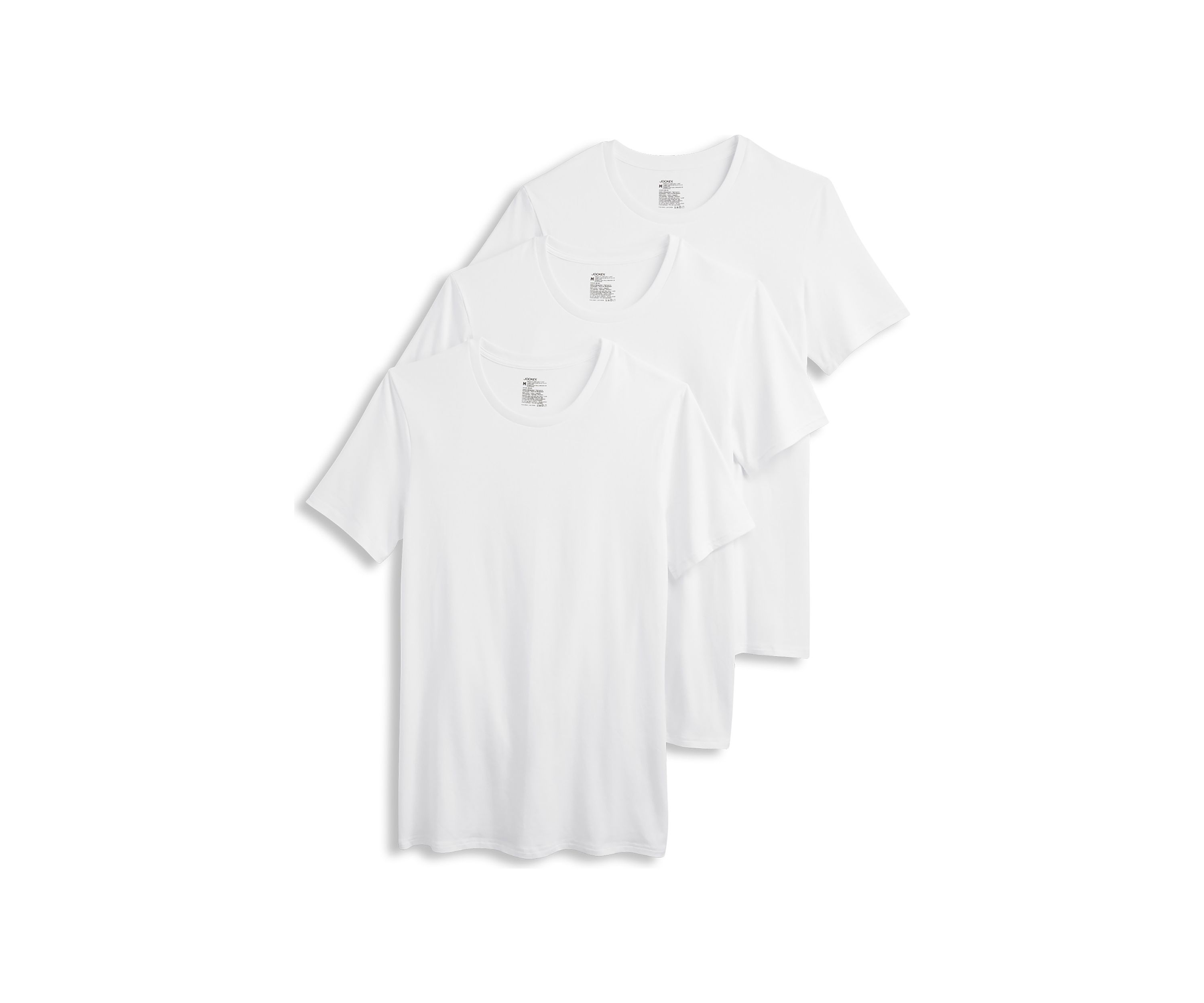 Smooth Fit Cotton Stretch Crew Neck Undershirt - 3 Pack