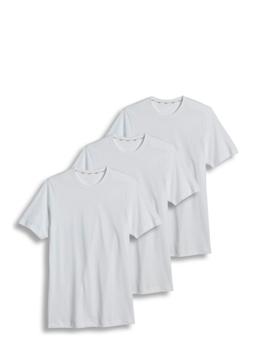 Slim Fit Cotton Crew Neck T-Shirt - 3 Pack