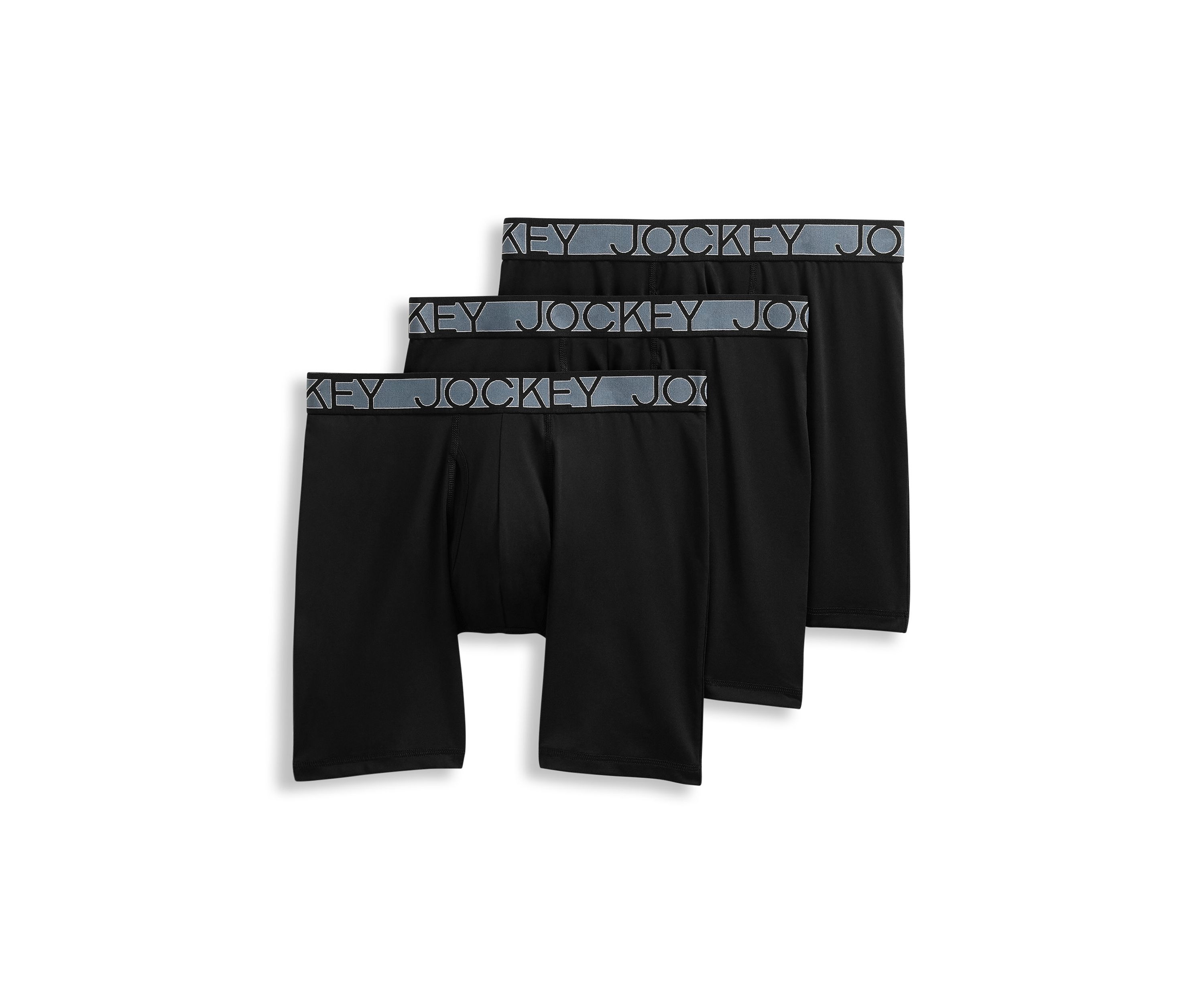 Active Microfiber 9" Long Leg Boxer Brief - 3 Pack