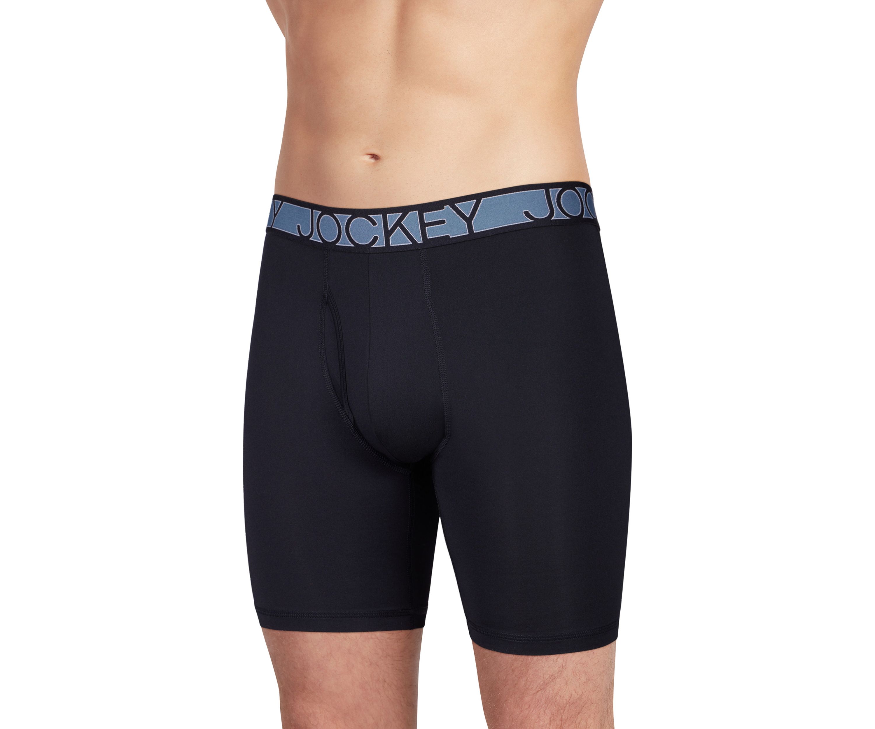 Active Microfiber 9" Long Leg Boxer Brief - 3 Pack