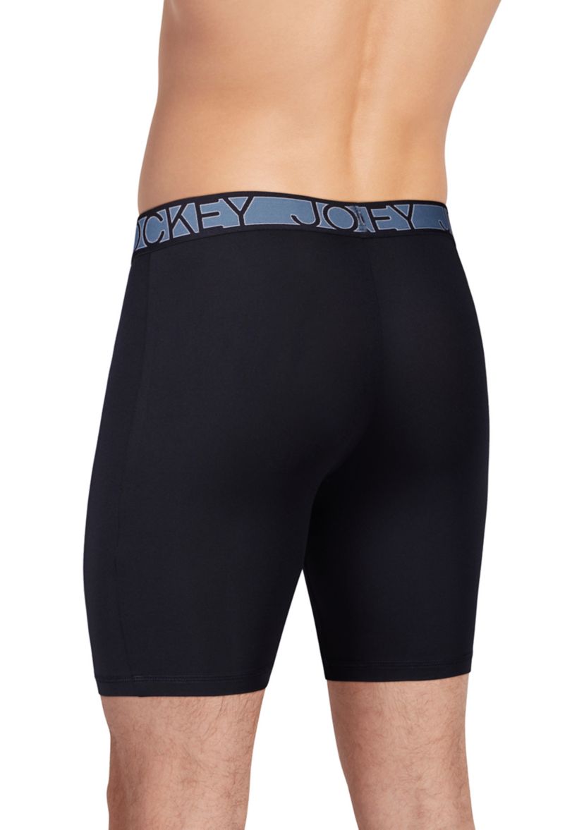 Active Microfiber 9" Long Leg Boxer Brief - 3 Pack