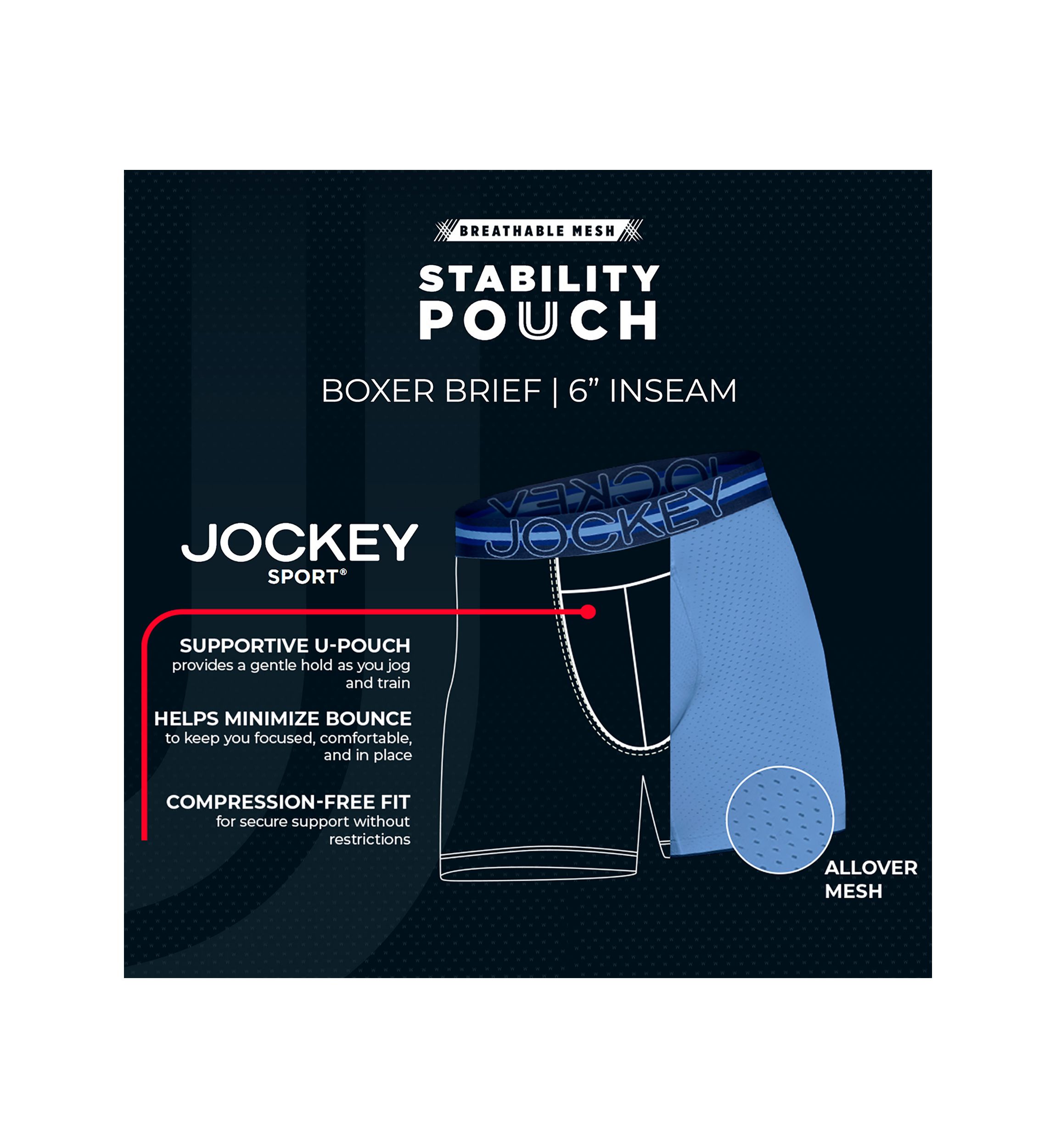 Stability Pouch Microfiber Stretch 6" Boxer Brief - 3 Pack