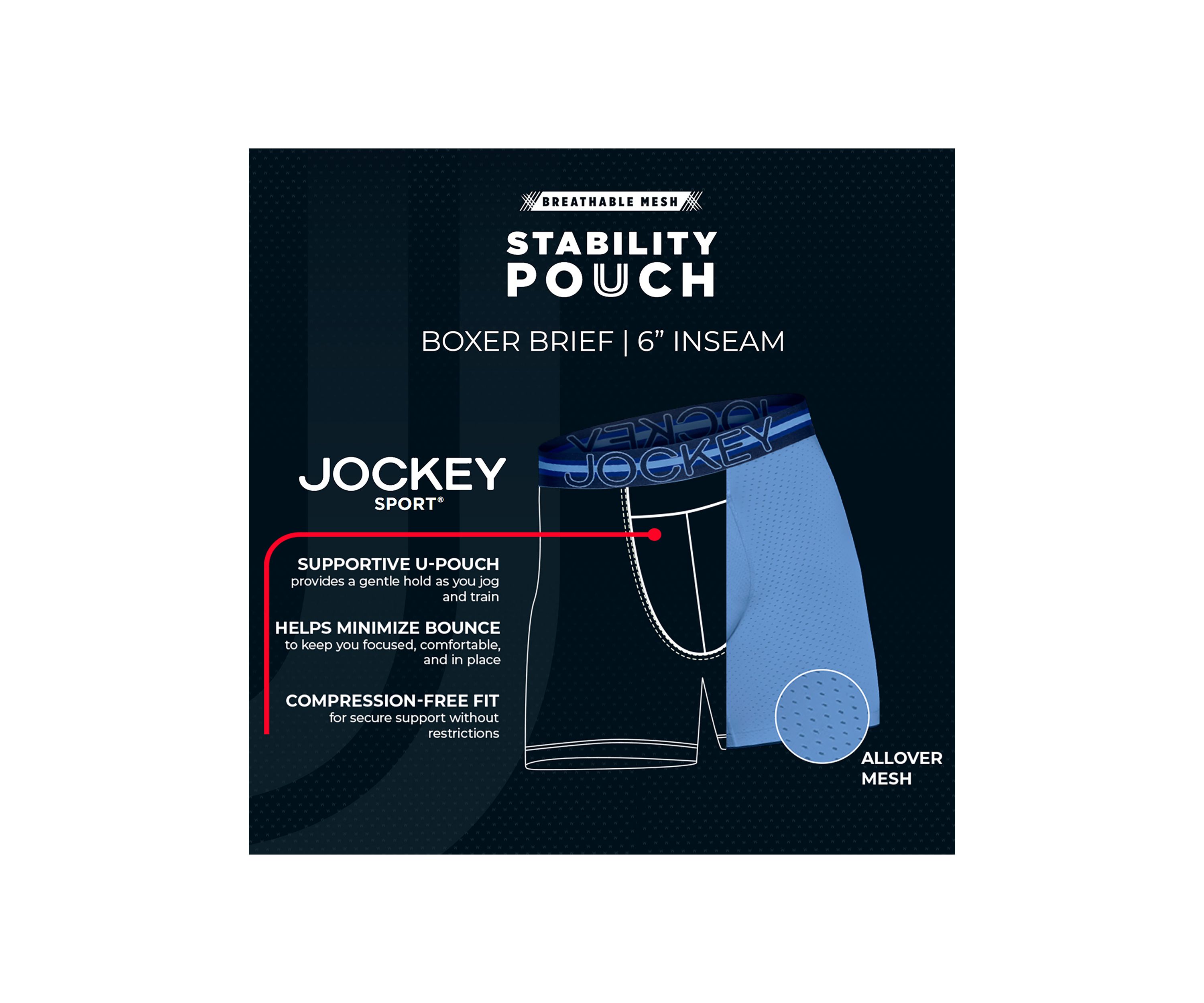 Stability Pouch Microfiber Stretch 6" Boxer Brief - 3 Pack
