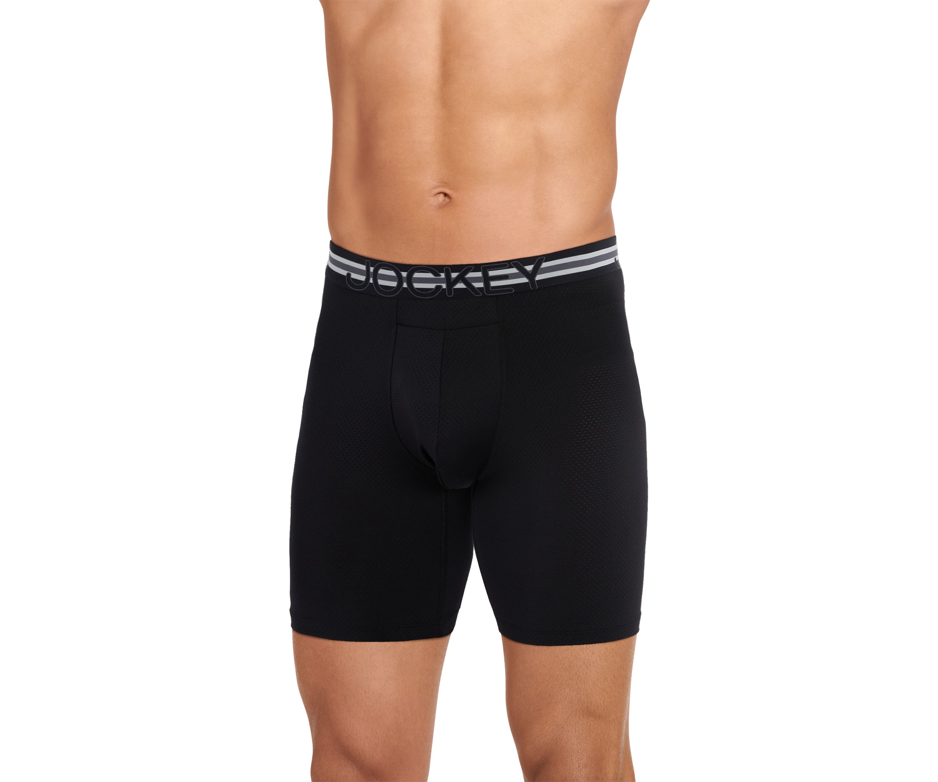 Stability Pouch Microfiber Stretch 9" Long Leg Boxer Briefs - 3 Pack