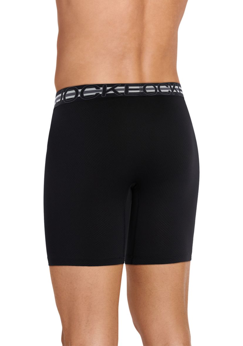 Stability Pouch Microfiber Stretch 9" Long Leg Boxer Briefs - 3 Pack
