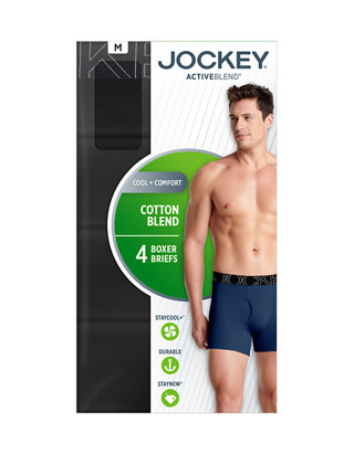 Jockey Mens Underwear Staycool Brief 4 Pack 