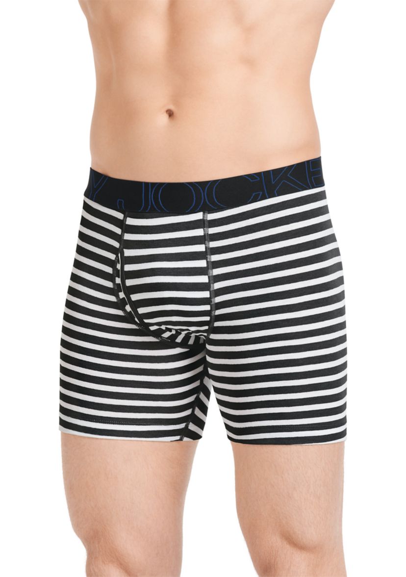 Everyday Casual Cotton Blend 7" Long Leg Boxer Briefs - 4 Pack