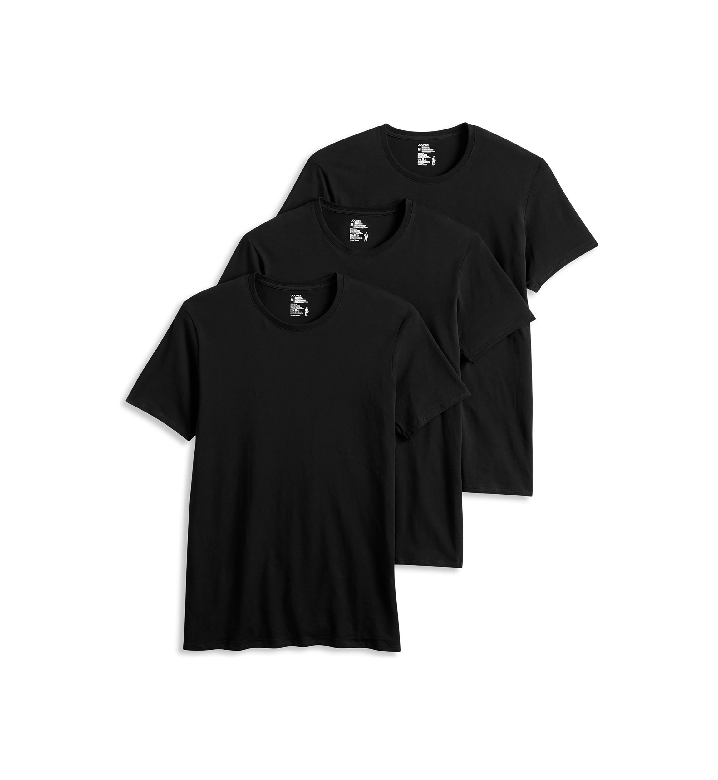 Cotton Stretch Crew Neck T-Shirt - 3 Pack