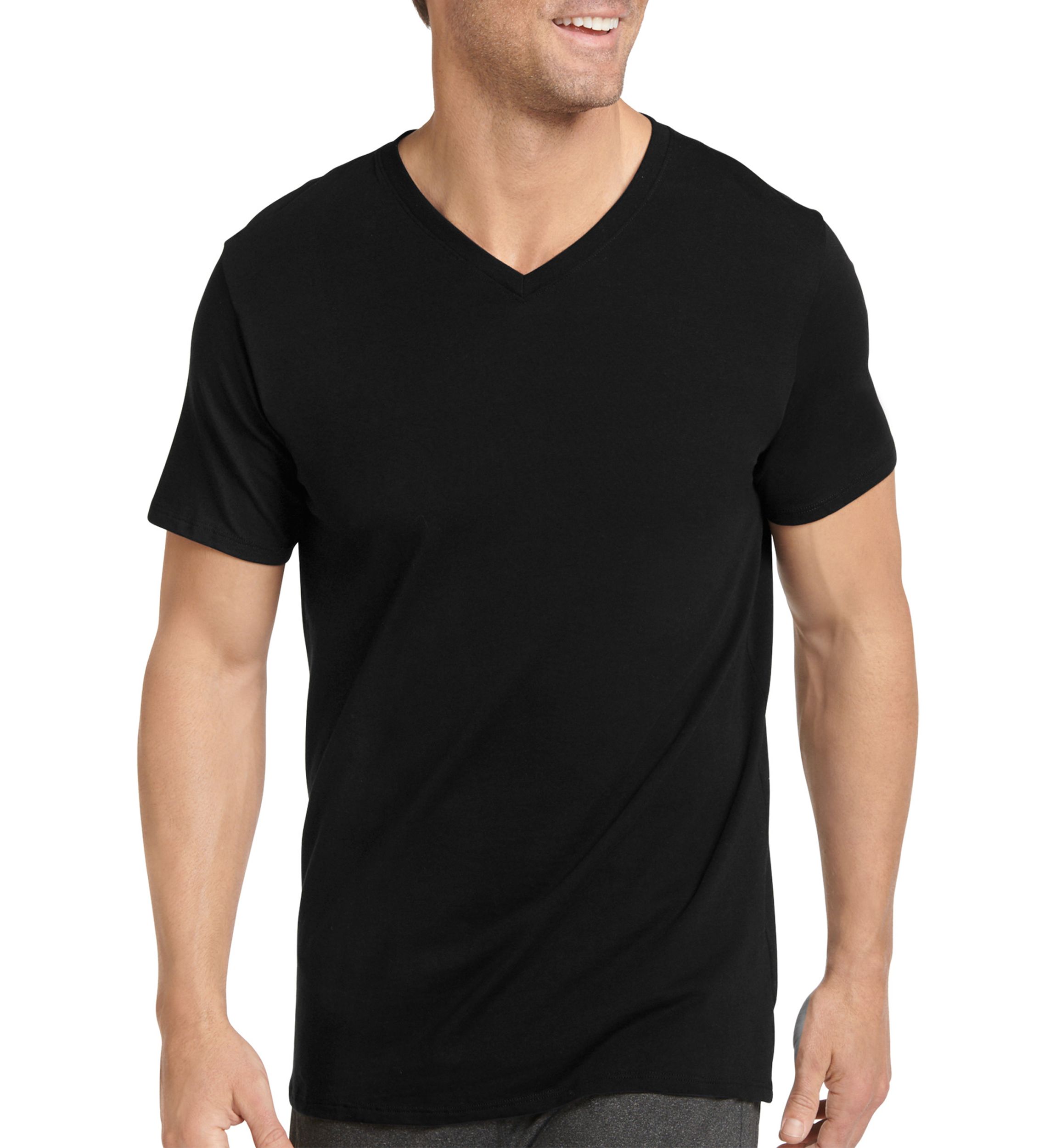 Cotton Stretch V-Neck T-Shirt - 3 Pack
