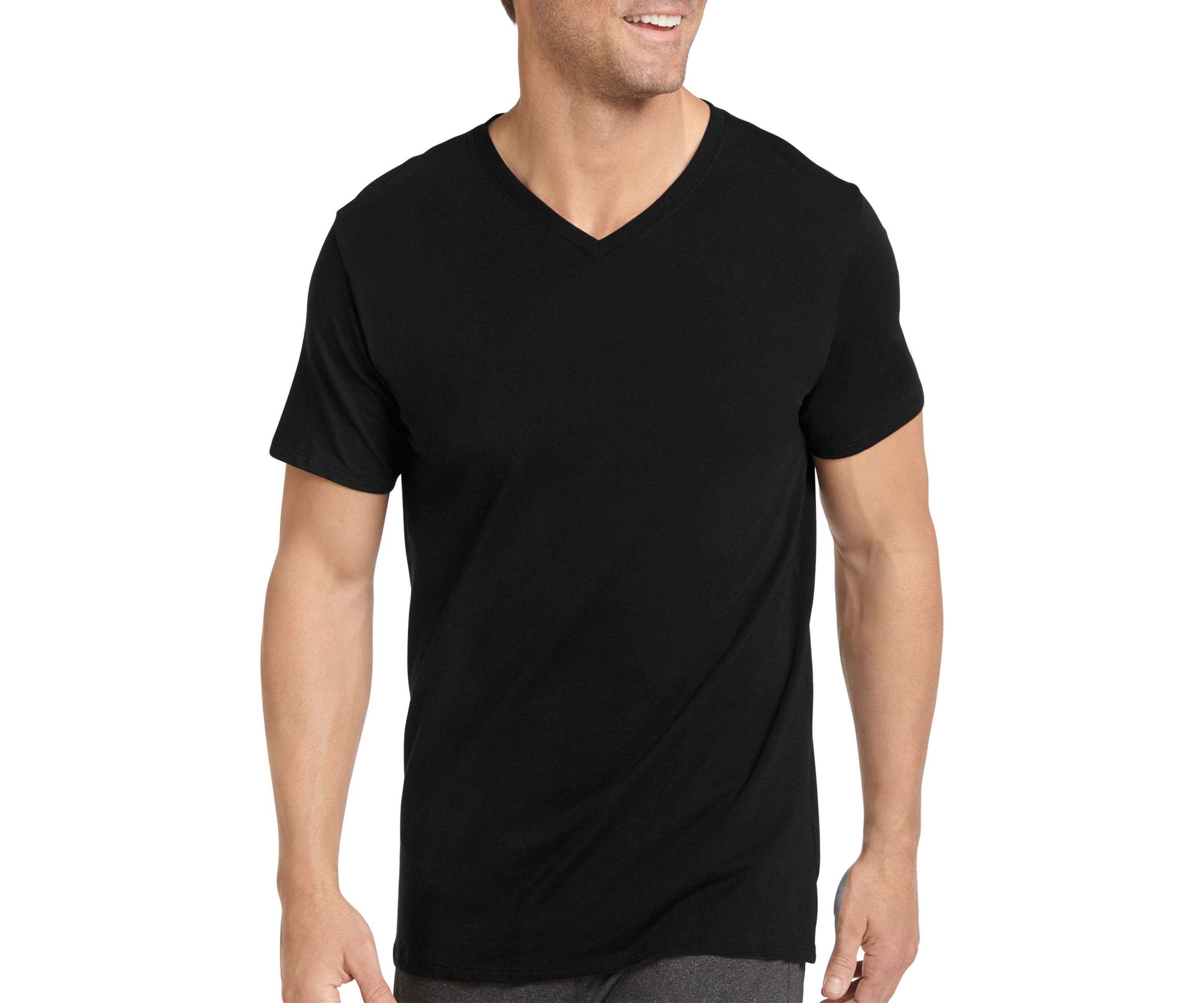 Cotton Stretch V-Neck T-Shirt - 3 Pack
