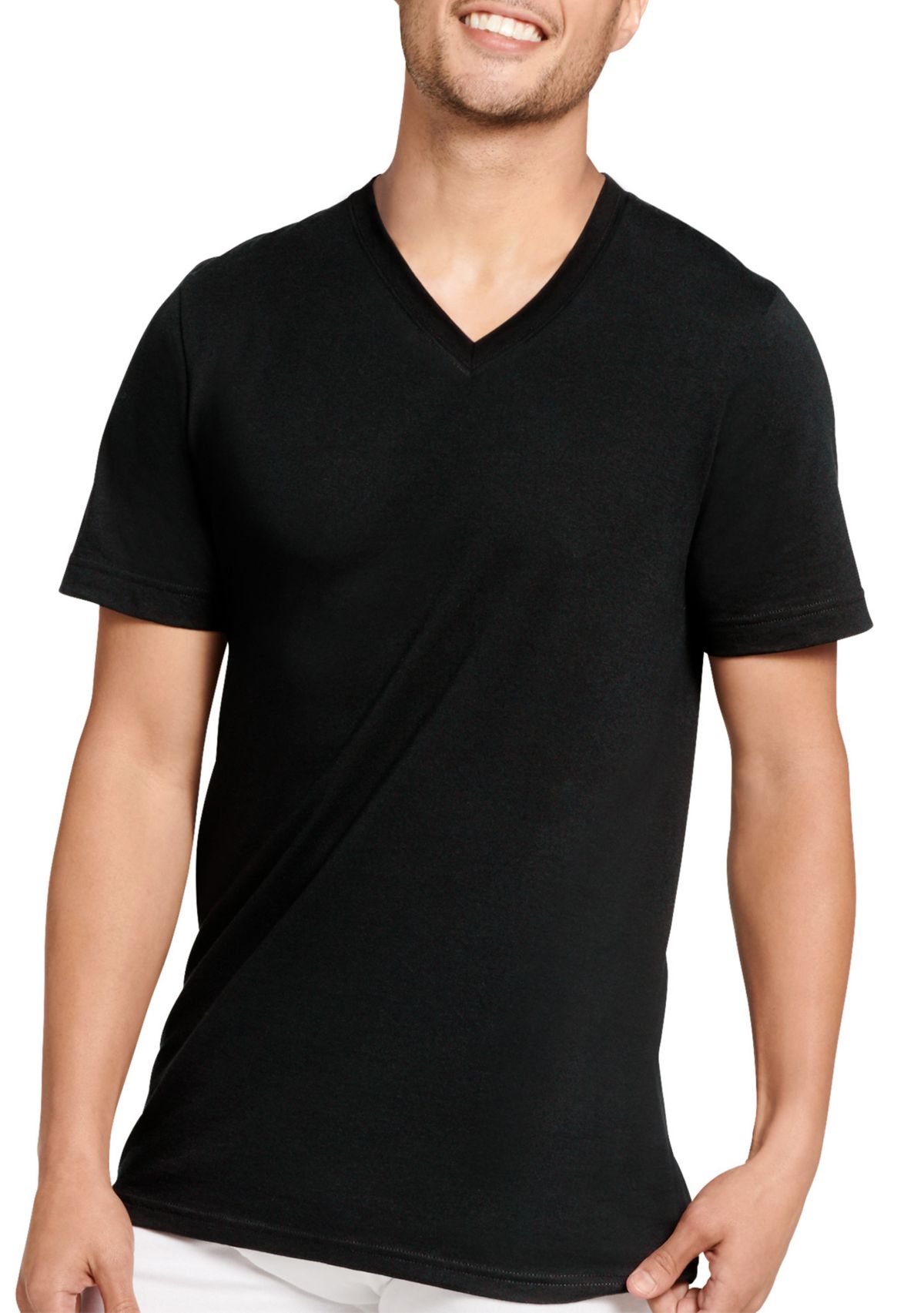 Mens Made in America Collection V-Neck Short Sleeve T-Shirt - 2 Pack