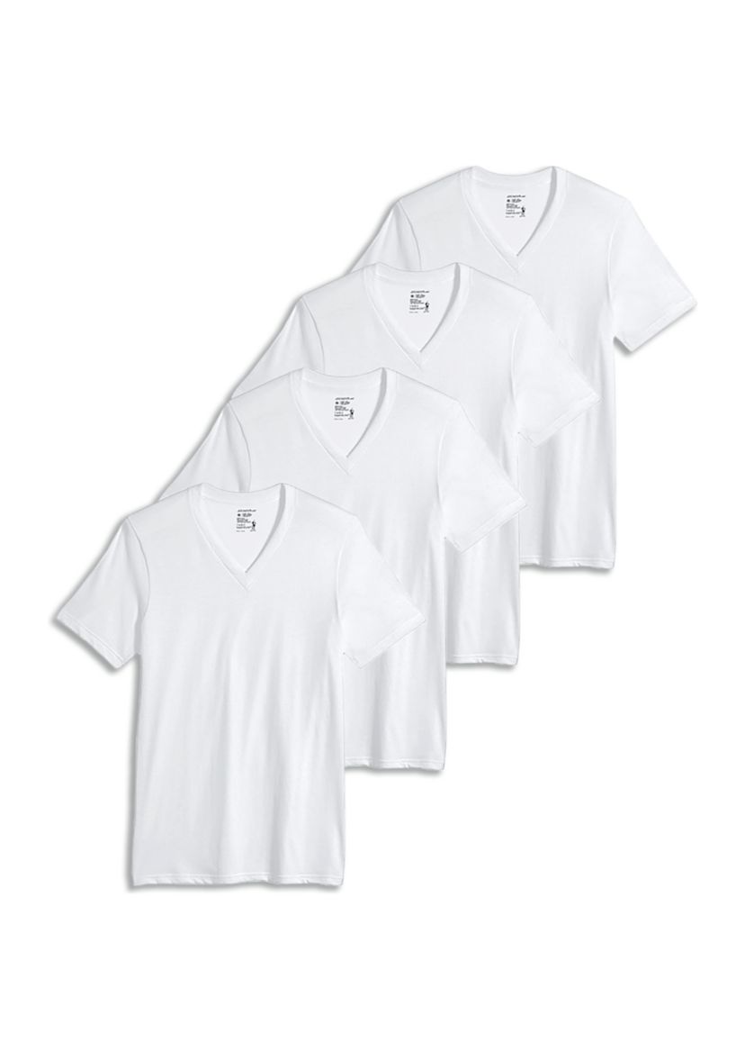 Men’s Classic V-Neck Tees-3 Pack +1 Bonus Shirt