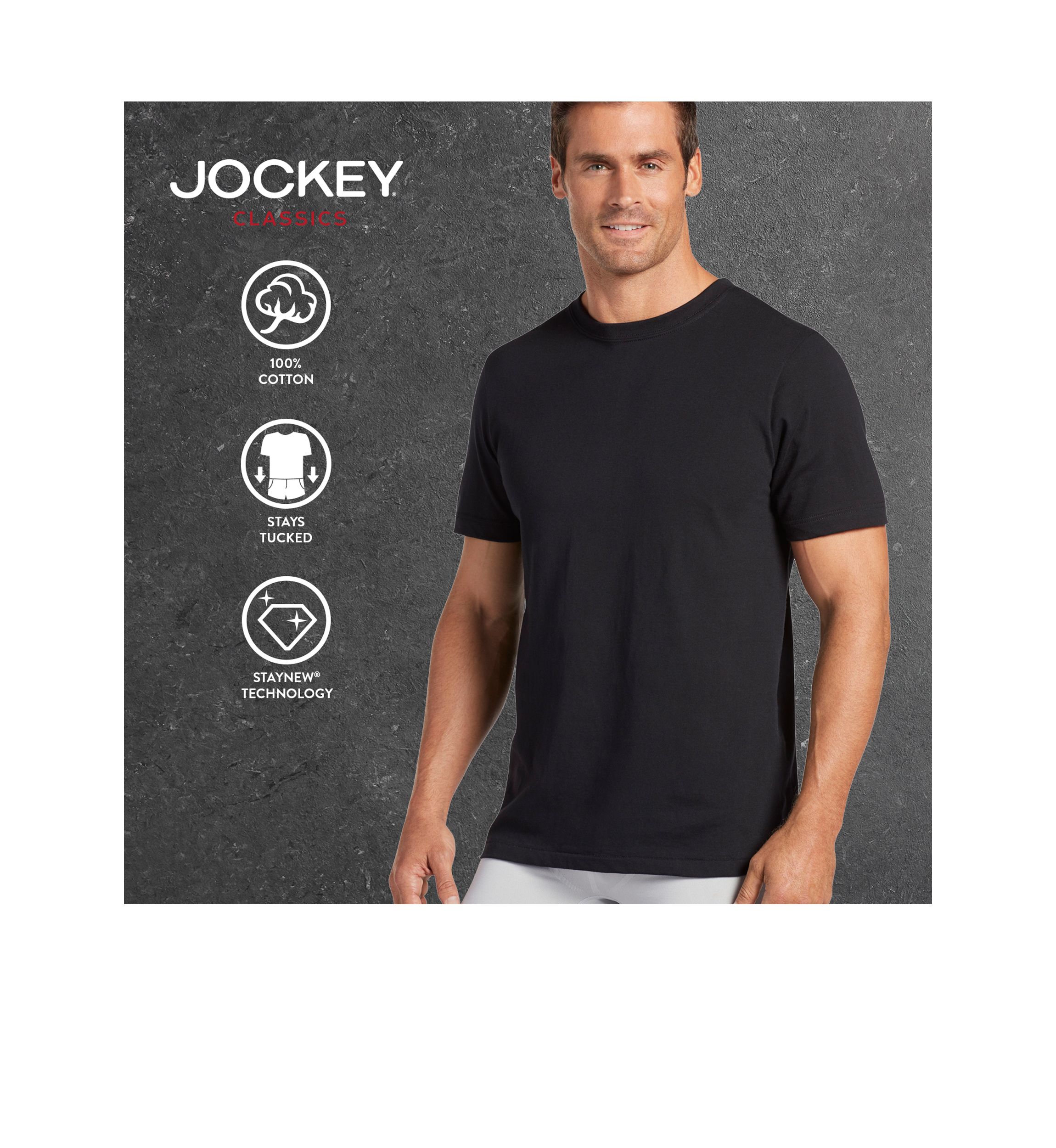 3 Pack Classic Crew Neck T-Shirts 