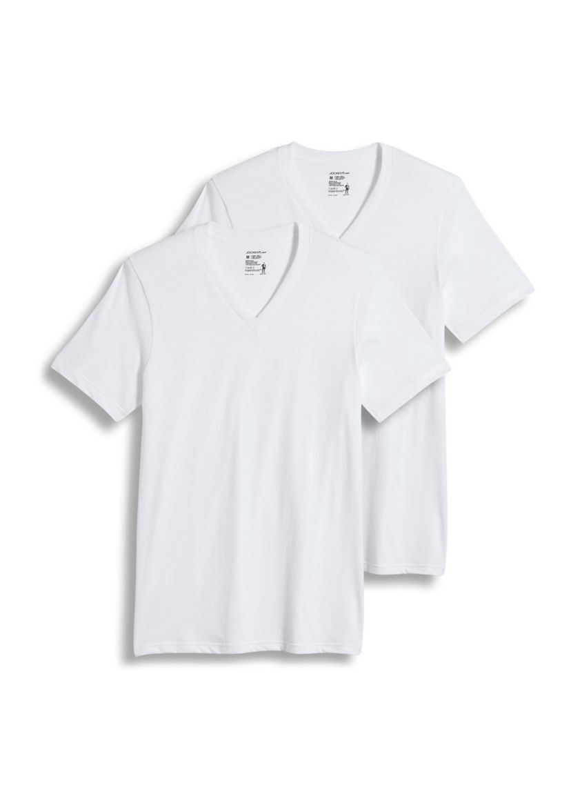 Big & Tall Tag-Free V-Neck T-shirt 2 -Pack