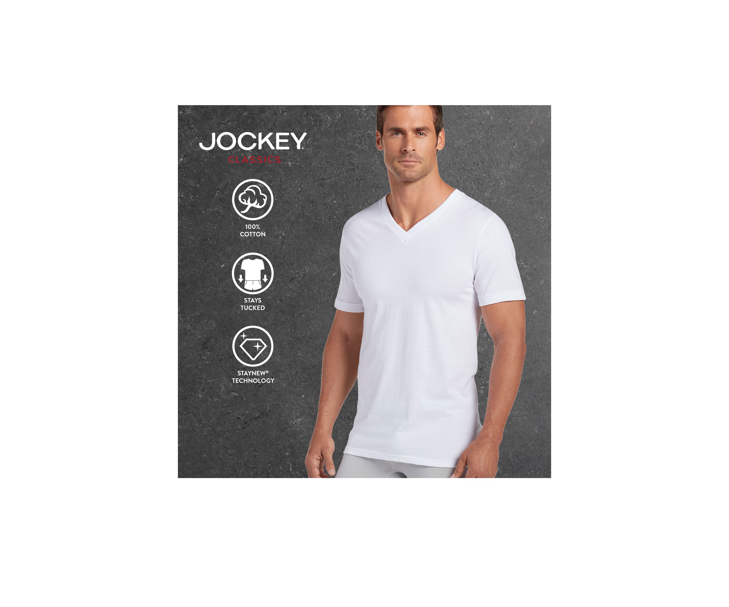 Big & Tall Tag-Free V-Neck T-shirt 2 -Pack