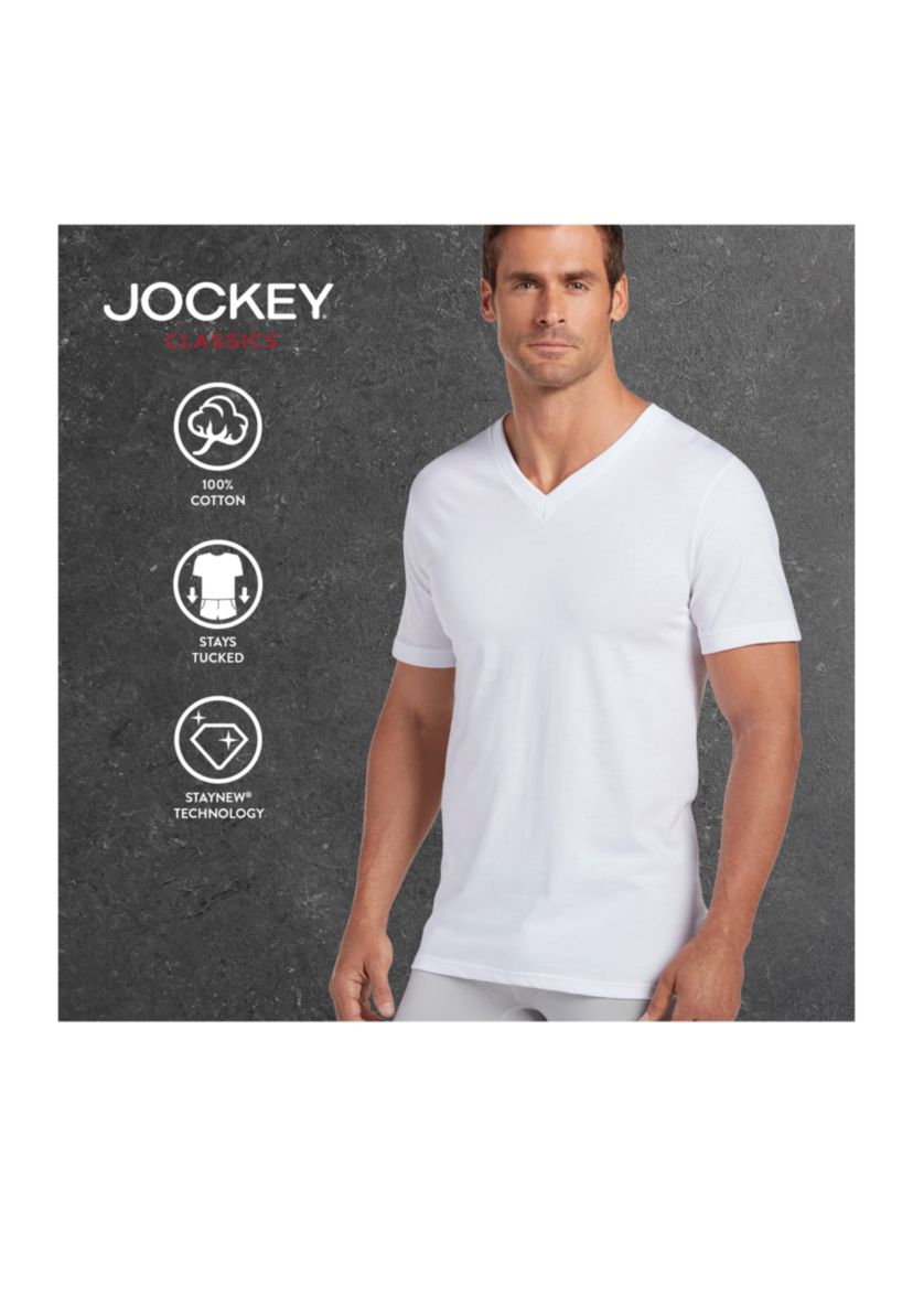 Big & Tall Tag-Free V-Neck T-shirt 2 -Pack