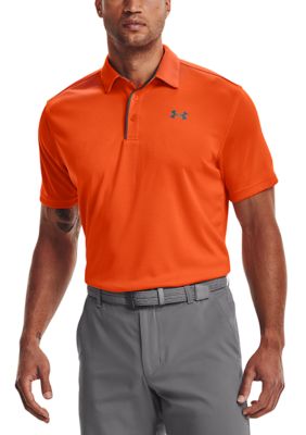 Under Armour Men's Tech Polo, Orange, Medium