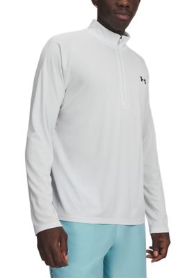 Under Armour Men's Tech Textured 1/2 Zip, Gray, Medium