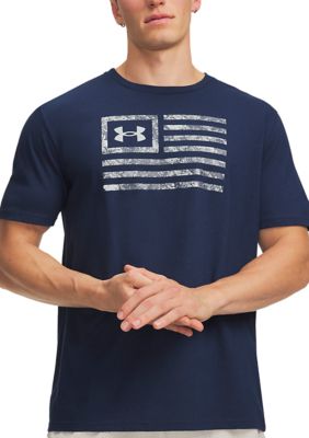 Under Armour Big & Tall Men's Freedom Flag Printed T-Shirt, Blue, XL Tall