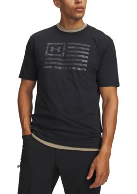 Under Armour Men's Freedom Flag Printed T-Shirt, Black, 3XL