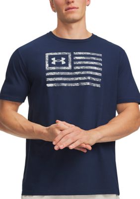 Under Armour Men's Freedom Flag Printed T-Shirt, Blue, 2XL